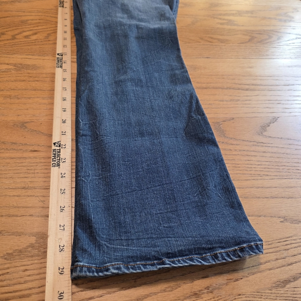 Faded Glory Distressed Patched Denim Blue Stretch Jeans Womens Plus Size 16W - Picture 16 of 16